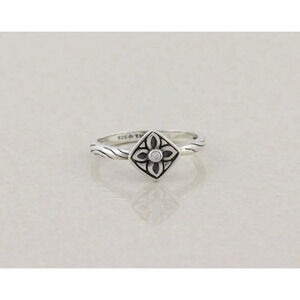 Sterling Silver Belle Fleur CZ Ring Size 9 1/4 Silpada
